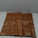 Fancy Homi 2 Packs Brown Boho Lumbar Faux Leather Decorative Throw Pillow Covers 12x20 Inch for Living Room Couch Bed Sofa, Hand Stitched Rectangle Cushion Case, Rustic Modern Farmhouse Home Decor