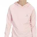 Girls Long Sleeve Shirt UPF50+ Lightweight Hoodie Thin Active Tee Workout Running Pullover Top with Thumb Hole ( 5-6y, blush pink )