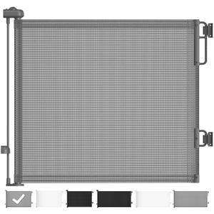 Cumbor 55" Wide Retractable Dog Gate for Stairs, Mom's Choice Award-Mesh Pet Gates for Dogs, Puppy Safety Essential Fit for Baseboard, Mesh Fence for Doorways, Hallways, Porch, Indoor & Outdoor, Gray