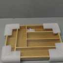 Juvale Bamboo Drawer Organizer Tray with 6  Dividers for Kitchen Utensils, Cutlery 