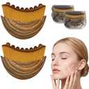 1PCS Lymphatic Contour Face Brush for Lymphatic Drainage Massager Tool for Face & Neck Lifting, Gua Sha Brush, Jawline Chin Sculpting, Dry Brushing, Curved Ergonomic Design(Brown, 1PCS)