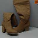 Putu Women's Knee High Boots High Heel Western Boots Pointed Toe Tall Boots Size 6