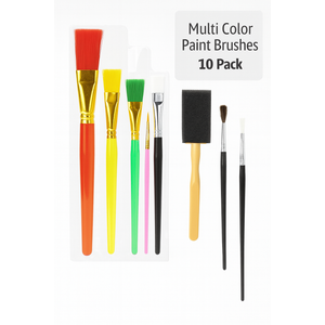 Muilt Color Paint Brushes 10 Pack