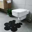 Boho Jute Bath Mat | Handmade Washable Toilet Rug | Modern Bathroom Rug | Double Sided Woven Boho Bathroom Decor | 23.6 x 15.7 inches (Black)