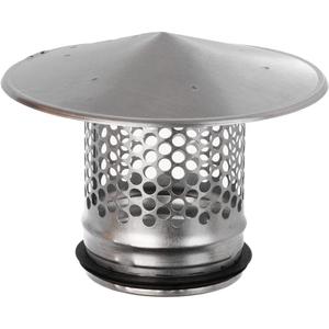 Steinberg14 Metal Roof Cowl 4 inch Exhaust Tube End - Round Roof Vent Cover - Rain Snow Hat - Vent Cowl Cap with Bird Guard - Mesh Protector