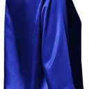 SWOMOG Womens Silk Satin Pajamas Set Long Sleeve Button Down Sleepwear 2 Piece Lounge Set Pj Set XS-3XL (Large, Blue)