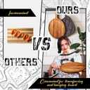 Nuenen 10 Pcs Round Wood Cutting Board with Handle Acacia Wooden Serving Kitchen Chopping Boards for Pizza, Bread, Cheese, Charcuterie, Fruit, Vegetables(Acacia)