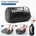 Neck Pillow for Sleeping, Travel Pillow, Camping Pillow, Ergonomic Memory Foam Compressible Medium Firm, Ideal for Home, Bedroom, Office and Camping (Dark Grey, M) (M-17.7x12x4/3 In)