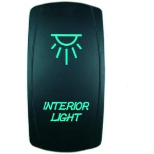 STVMotorsports Laser Green Rocker Switch Interior Lights 20A 12V On/Off LED Light