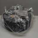 12" Black Rattan Chandelier Woven Rattan Pendant Light Boho Wicker Pendant Lighting Fixture 1-Light Farmhouse Chandelier Drum Wicker Chandeliers for Kitchen Island Dining Room Foyer