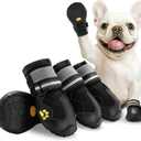 Aokown Dog Shoes for Large Dogs, Anti-Slip Dog Boots for Winter Snow, Hot Pavement, Dog Booties & Paw Protectors Black Size 7 (#7(2.75" inner width) for 63-78 lbs)
