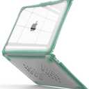 IBENZER Hexpact Compatible with MacBook Air 13 Inch Case 2022 2021 2020 M1 A2337 A2179 A1932, Heavy Duty Protective Case with Screen Lock for Mac Air 13 with Touch ID, Midnight Green, AT13-MTGN