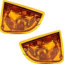 LAFORMO Pair(2) Amber Turn Signal Lights Compatible With 1986-2008 KW Kenworth K300 T300 T330 T600 ;Replacement For K256-509 P54-1038 K256-509R P54-1038R