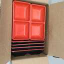 15 Pcs Dual Soy Sauce Dish, Melamine Dual Dipping Bowls Divided Sauce Dishes for Sushi,Two Compartments Plate Appetizer Serving Tray for Restaurant Kitchen Condiments