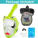 Full Face Snorkel Mask for Kids with 180 Panoramic View, Snorkeling Set Featuring Anti-Leak and Anti-Fog Foldable Dry Top Design for Safe Underwater Adventures Snorkeling Gear for Kids