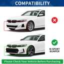 Carbon Fiber Pattern G20 LCI M340i Front Lip Compatible with (2023-2026) 3-Series G20 LCI Sedan Facelift ABS Gloss Black Bumper Splitter