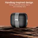 SURITCH for AirPods Pro 3 Case (2025), Magnetic Lock Bumper Cases Compatible with Airpods Pro 3rd Generation, Rugged Protective Cover with Stylish Hanging Lanyard Cases for Women Men, Black