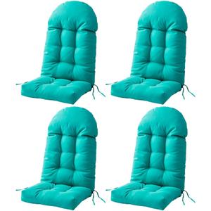 Enipate Adirondack Chair Cushions Set of 4, Weather Resistant High Back Rocking Chair Cushion, Indoor Outdoor Patio Chair Cushion Tufted Thicken Seat Pads (4 Count (Pack of 1), Light Blue)
