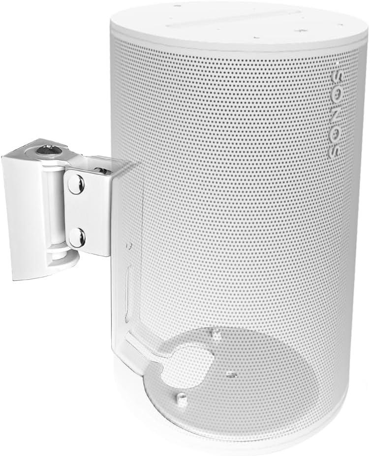 Wall Mount Bracket for Sonos Era 100 Speaker (Swivel and Tilt,Sturdy Metal,Enduring Paint Finish,Easy to intall,Compatible with Sonos Era 100,Single pc,White)