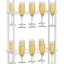 Champagne Wall,Champagne Wall Holder for Party,5 Tier Metal Champagne Wall Stand,40 Wine Glass Champagne Wall for Champagne Cups at Weddings, Bridal Shower Parties & Events