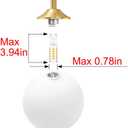 Modern Brushed Gold 3-Lights Vanity Light Fixtures with Milky White Glass Ball Shades, Mid Century Brass Wall Sconce Lighting Fixtures over Mirror, Wall Sconces for Bathroom Dressing Table Bedroom
