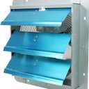 14 Inch Shutter Exhaust Fan, Exhaust Fan Wall Mounted, Automatic Aluminum Shutter Suitable For Garages Basement Attic