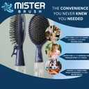 Mister Brush 2-in-1 Hairbrush Mister Innovative Hair Mist & Brushing Tool for Wet & Dry Hair Styling No-Tangle Bristles, Convenient Water Reservoir, Easy-to-Use (Pink)