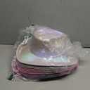 MYAYD Women Colorful Sparkly Glitter Space Cowboy Hat for Fun Party Disco Halloween Cosplay Accessory