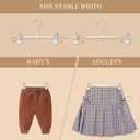 14Inch 50PACK Pants Hangers with Clips Adjustable Skirt Hangers for Women White Metal Non-Slip Trousers Hanger Heavy Duty Space Saving Clothes Hanger for Shorts,Jeans