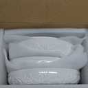 YHOSSEUN Ceramic Pasta Bowls Set of 4, 50 OZ Large Salad Serving Bowl, 9.75" Pasta Plates Shallow Bowl Plate, Microwave Dishwasher Safe, Embossed Morning Glory