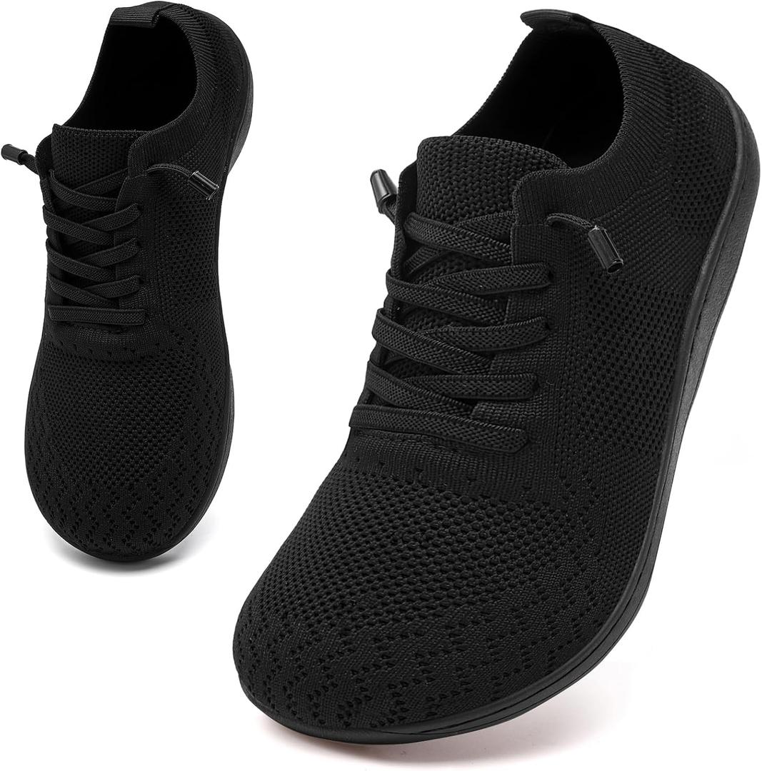 Barefoot Shoes Women Wide Walking Shoes Lightweight Breathable Minimalist Tennis Shoes Fashion Zero Drop Sneakers for Dailywear Workout 8.5
