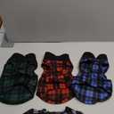 Rbenxia 4 Pieces Buffalo Plaid Dog Sweaters with Leash Ring Soft Fleece Vest Dog Pullover Warm Jacket Pet Dog Clothes Winter Dogs Outfits for Small Puppy Cat Pets (Small)