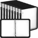 Teling 8 Pcs Plastic Zipper Binders with 3 Ring Zipper Binder, Refillable File Organizer Planner for Projects, Assignments, Memos, School Work (2 Inch,White)