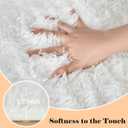 White Fluffy Rugs 4x6 for Bedroom - Shag Area Rug for Living Room Nursery Room,Fuzzy Shaggy Rugs for Kids Room - Non-Slip Soft Plush Furry Carpets for Boys Girls Room
