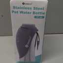 LumoLeaf Portable Dog Water Bottle 27 OZ, Stainless Steel Pet Travel Water Bottle Dispenser for Walking, Hiking and Outdoor, Portable Water Bowl for Large Dogs (Grey)