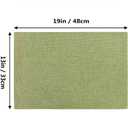 Home Brilliant Cloth Placemats Set of 6 Heat Resistant Dining Table Place Mats Kitchen Table Mats for Holiday Dinner Decor, Grass Green