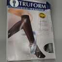 Truform Sheer Compression Stockings, 15-20 mmHg, Women's Knee High Length, 20 Denier, Black, X-Large