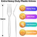 Plastic Forks 100 Count Heavy Duty Disposable Clear Plastic Forks Bulk Cutlery Cake Fork Clear Utensils Silverware for Party Restaurant