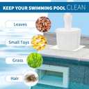 Pool Skimmer Basket for Hayward SPX1082CA & Aladdin B-152 Skimmers, Filter Basket Assembly with Handle Compatible with Hayward SP1083 SP1084 1085 SP1075 Inground Pool Skimmer Basket, White 2 Pack