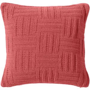 Tommy Bahama Throw Pillow Soft Cotton with Zipper Closure, Tropical Design, Ideal for Bed or Couch, 20" x 20", Chain Basket Coral