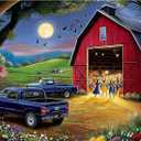 500 Pieces Jigsaw Puzzles for Adults, Evening Farm Puzzle for Adults Seniors, Dance Puzzle 500 Pieces, Gift for Birthday, Home Decor, Fun for Family(20.5 * 15 in)