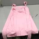 YMDUCH Women's Sexy Sleeveless Square Neck Adjustable Straps Bow Tie A-line Mini Party Club Dress, Size: S