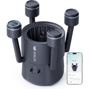 (2026 New) BUBLUE F10 Robot Pool Skimmer, Pool Skimmer Robot with 5L Filter, Dual Cleaning Modes,App Control,One-Tap Docking, AI Navigation, Ideal for In-Ground & Above-Ground Pools Space Black