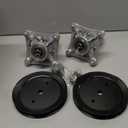 187292 187281 192870 532187292 532187281 532192870 Deck Spindle Assembly with 195945 197473 Pulley Replaces Husqvarna 42" 46" 48" 54" Mower Deck (2 Pack)