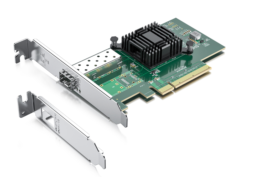 10G Network Card(NIC), Single SFP+ Port, X8 Lane, Intel 82599 Controllers, Compare to Intel X520-DA1