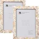 Handicrafts Home 5x7 Picture Frame Set of 2 Mother of Pearl Collection, Handcrafted Photo Frame, Small Picture Frame for Office Desk Decor, Vintage Picture Frames, Gift for Her, Thanksgiving Gift