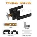 HARDHAWK Door Handle with Lock, Privacy, 10 Pack, Matte Black
