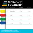 THERABAND FlexBar, Tennis Elbow Therapy Bar, Relieve Tendonitis Pain & Improve Grip Strength, Resistance Bar for Golfers Elbow & Tendinitis, Red, Light, Beginner