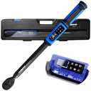 PUIBERS Digital Torque Wrench 1/2" Drive 3.8-250.8FT.LB (5-340Nm),Electronic Torque Wrench ±1% High Accuracy,5 Units LCD with Buzzer & LED Alerts For Car Bike Moto Truck
