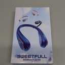 SWEETFULL Portable Neck Fan 360 Cooling Bladeless Personal Fan | No Hair Twisting - 4000mAh USB Rechargeable Wearable Fan for Travel, Birthday Gifts for Men, Women, Mom, and Dad (A2 Black)